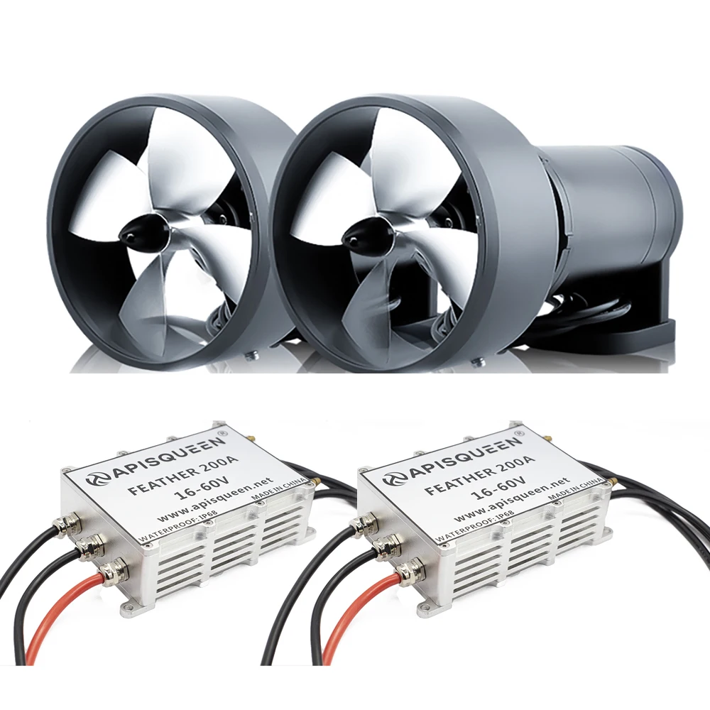 APISQUEEN U40 3500W 40KG Thrust Underwater Subsea Thruster Propeller Waterproof Brushless Motor For Boat Nest Ship Submarine