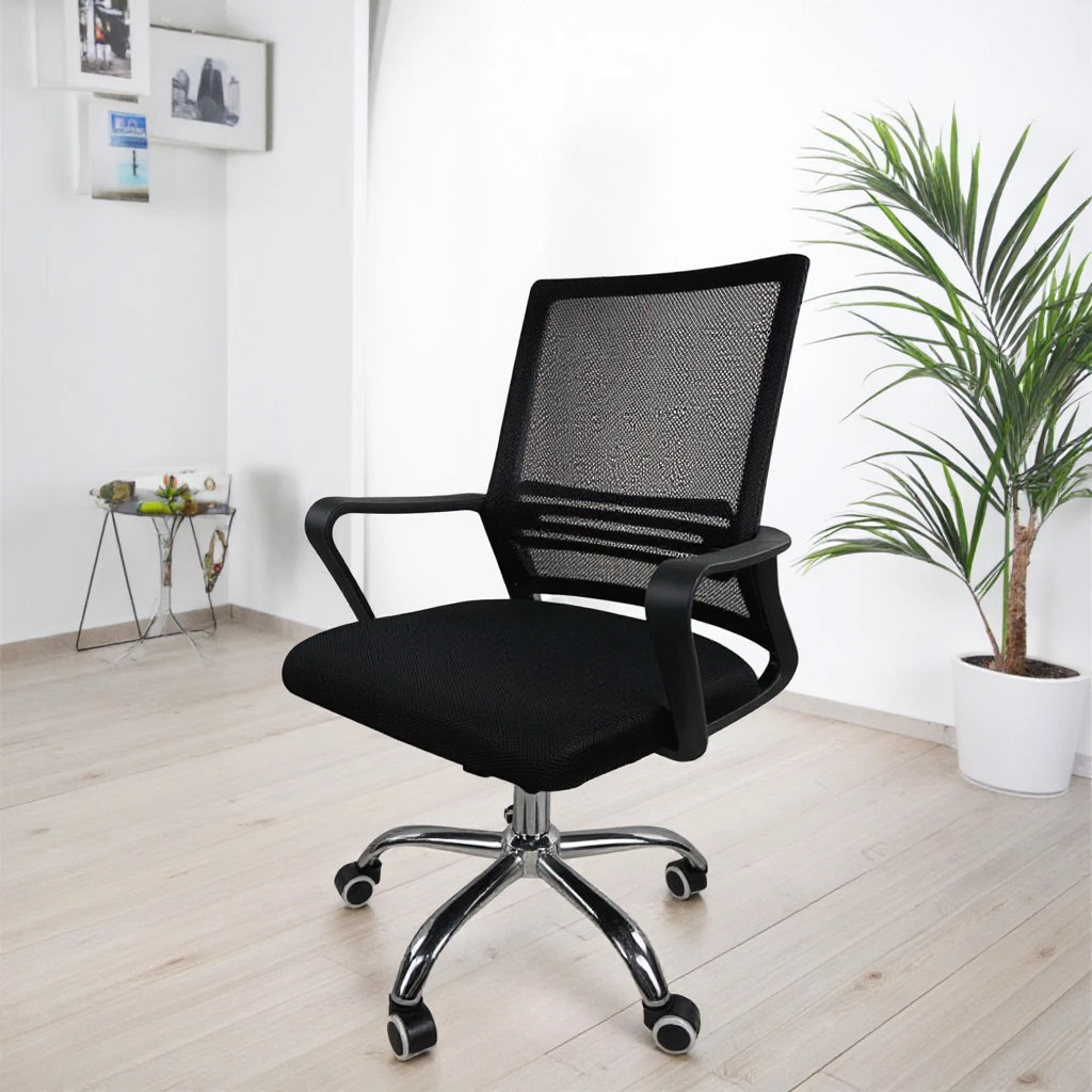 Chinese manufacturers export popular mesh fabric ergonomic leisure office chairs with nylon bases