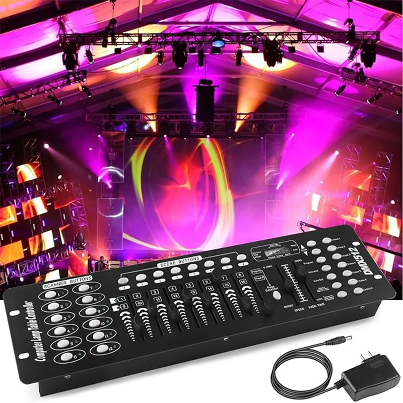 Professional Mini 192 Channel Stage Light DMX Dj Disco Led Stage Controller Panel for Editing Program of Stage Lighting