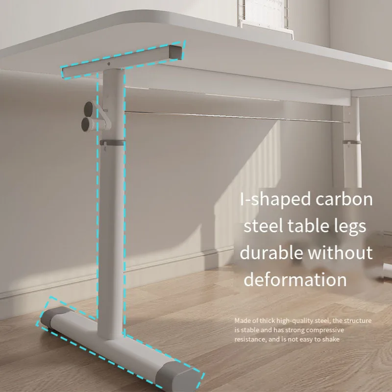 Manual computer desk can be raised and lowered simple home student desk