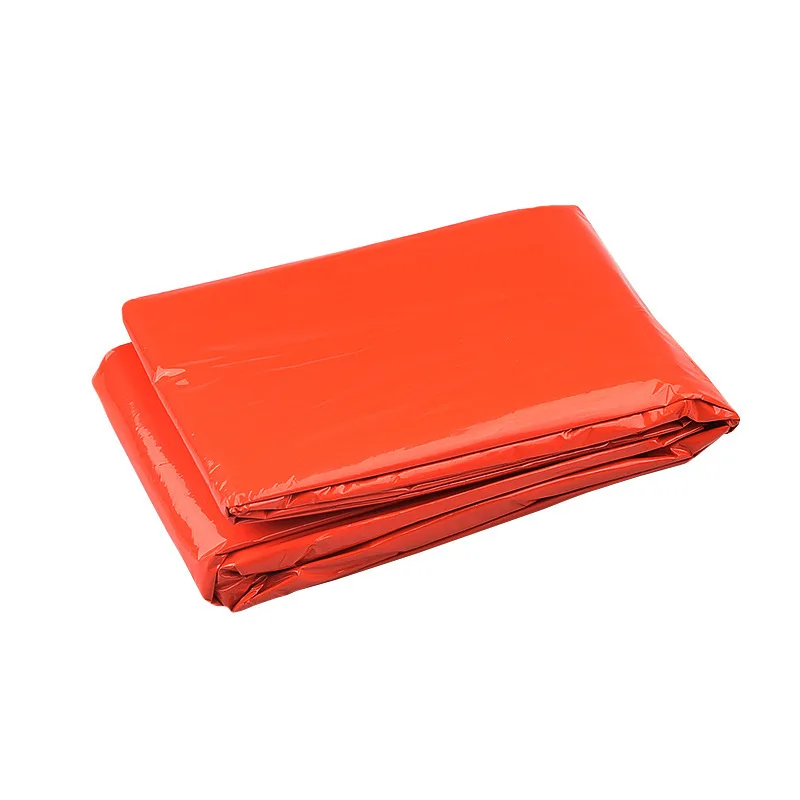 Wholesale of PE aluminum film disposable emergency raincoats by manufacturers, cold and warm protection, portable emergency rain