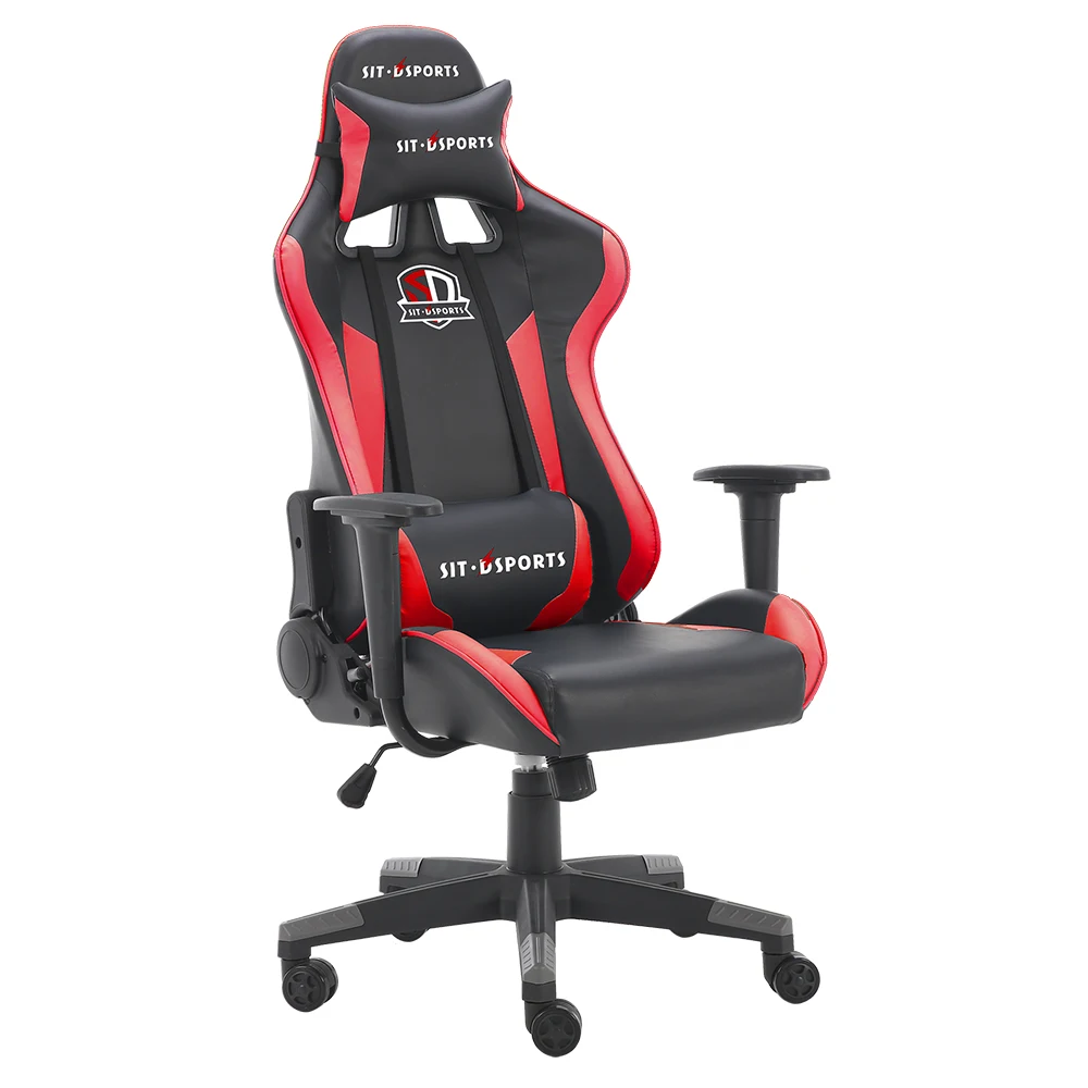Anji High Quality Red Leather Silla Gamer Racing Style Adjustable Ergonomic Game Chair For Gamer