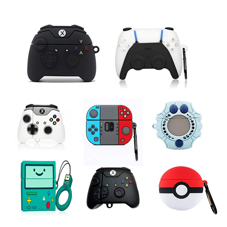 3D Switch Game Boy Console Controller Silicone Case Protective Cover Funda for Airpods 1 2 for Apple Airpods Pro