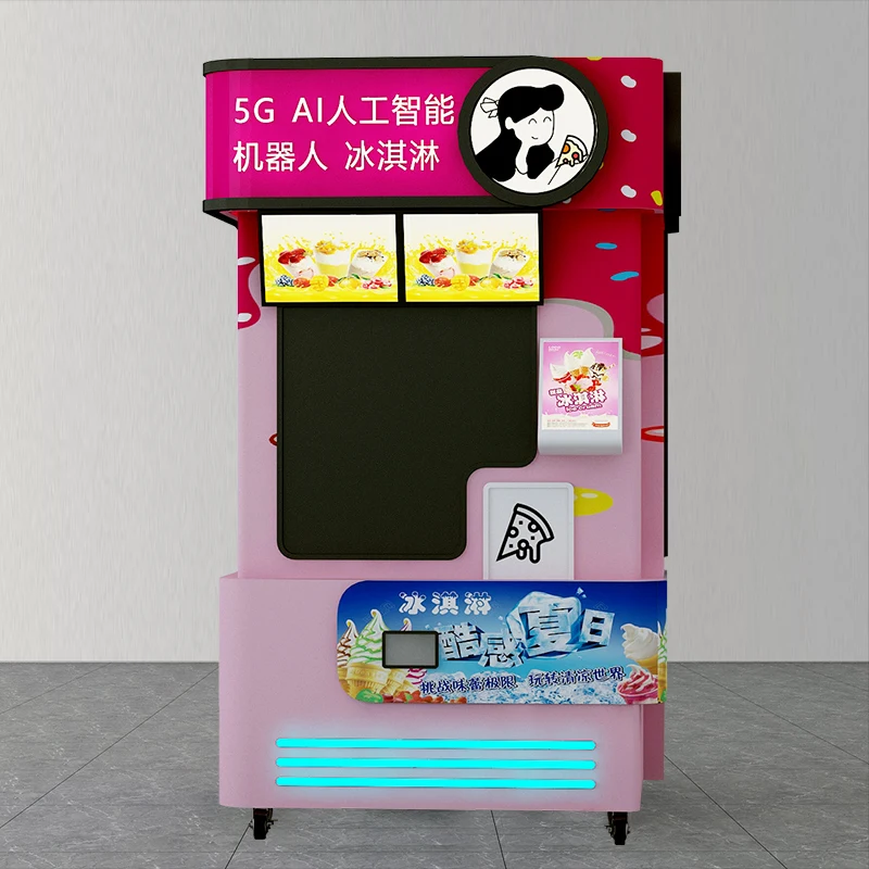Intelligent Automatic Robot Arm Operation Milk Tea Coffee Ice Cream Vending Machine Orange Juice Vending Machine