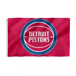 Promotional Product NBA Fast Delivery Factory Custom 3x5ft 100%Polyester Durable Sporting Event Custom Detroit Pistons Flags