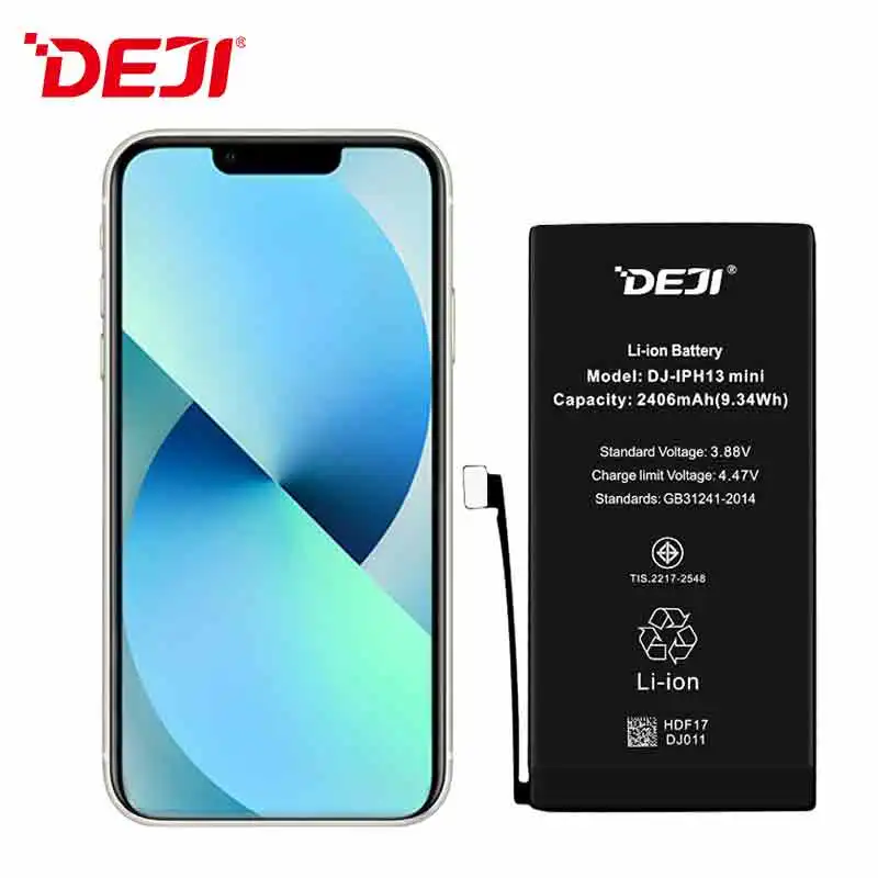 Высококачественные Сменные Аккумуляторы OEM DEJI Zero-cycle для iPhone 13 MINI Mobile