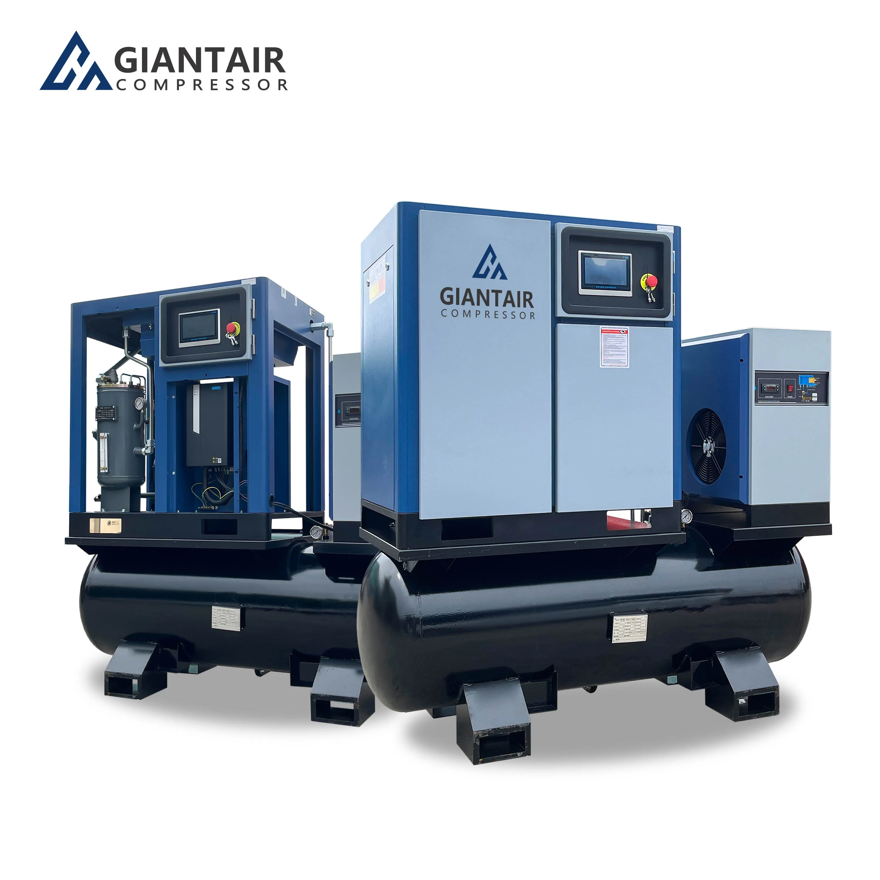 GIANTAIR Variable Frequency Screw Air Compressor 1 phase 22kw 37kw Compresor de aire industrial tornillo Air-Compressors