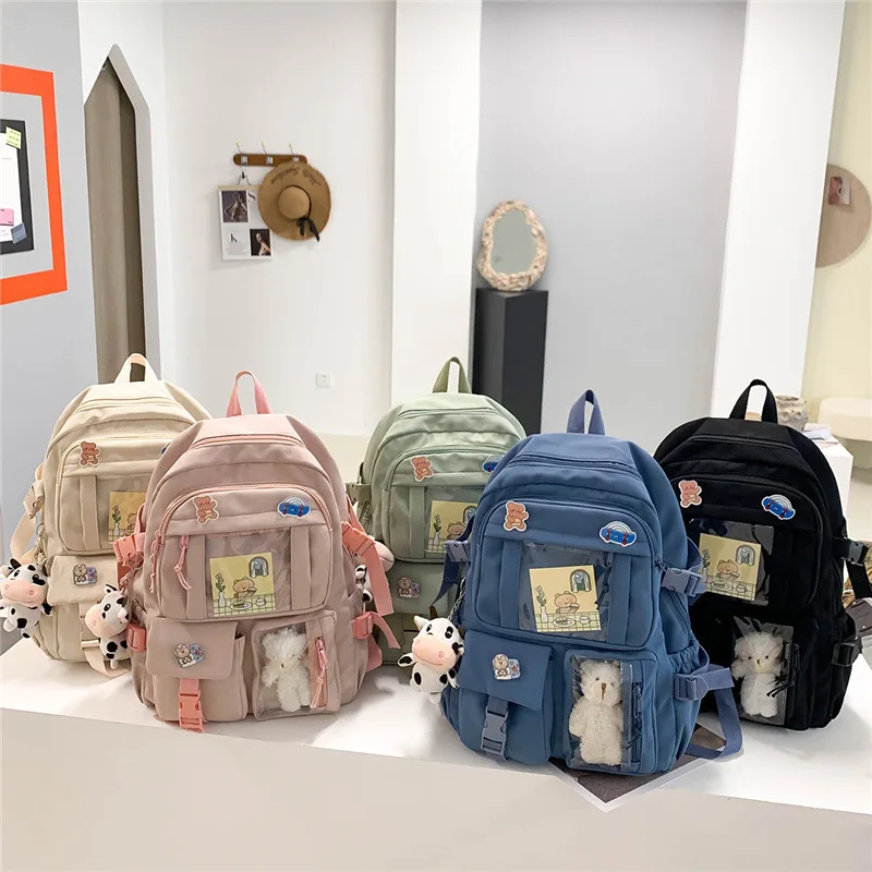 High school student schoolbag Oxford cloth Harajuku style backpack foreign trade schoolbag
