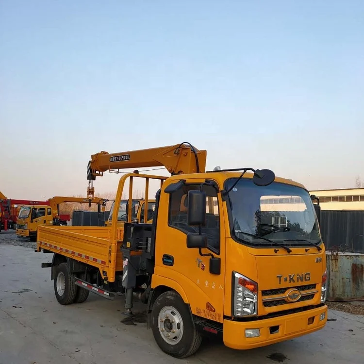 
Straight crane new 4x2 WangPai truck with 3 ton crane for Africa 
