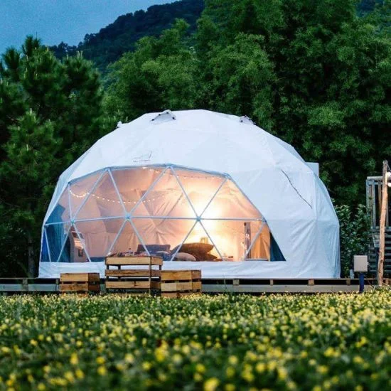 2023 outdoor luxury glamping geodome tents pvc domes price prefab house resort hotel home camping geodesic  dome tent for sale