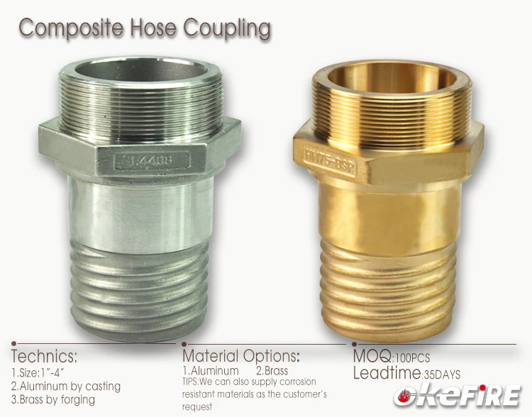 High Quality Composite Brass & Aluminum Water Pipe Fittings Coupling