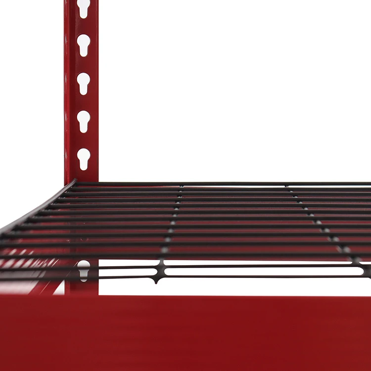Boltless steel storage rack with 5 adjustable steel wire shelves supports up to 2,500 pounds