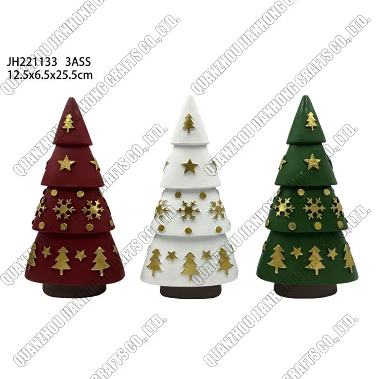 Wholesale Creative Western Festival Resin Craft Christmas Tree With Bird Statue