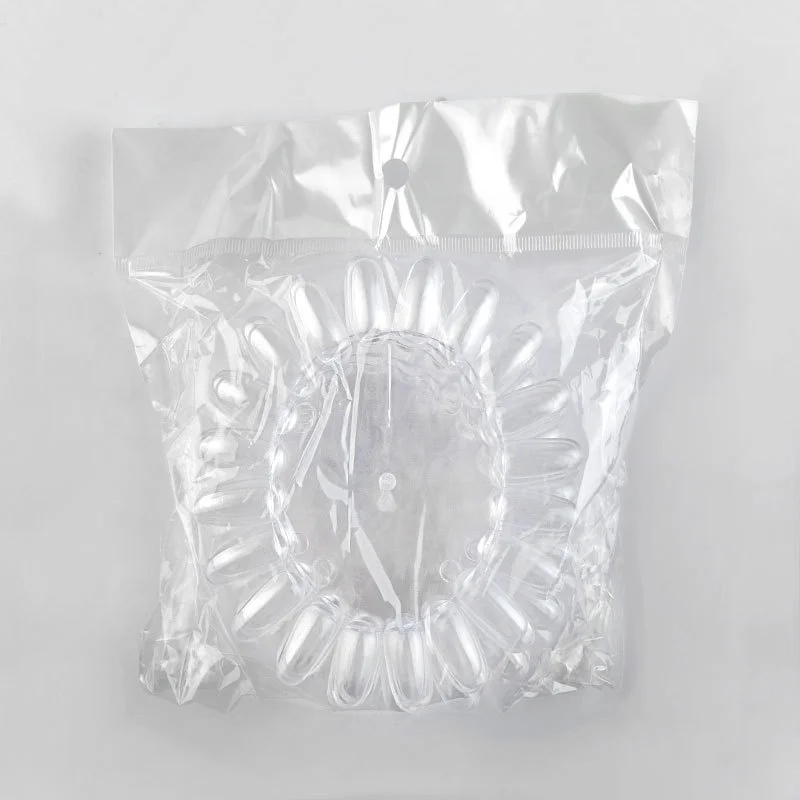 False Nail Tips Nail Display Sticks Clear Natural Colors Nail Swatch Chart With Ring