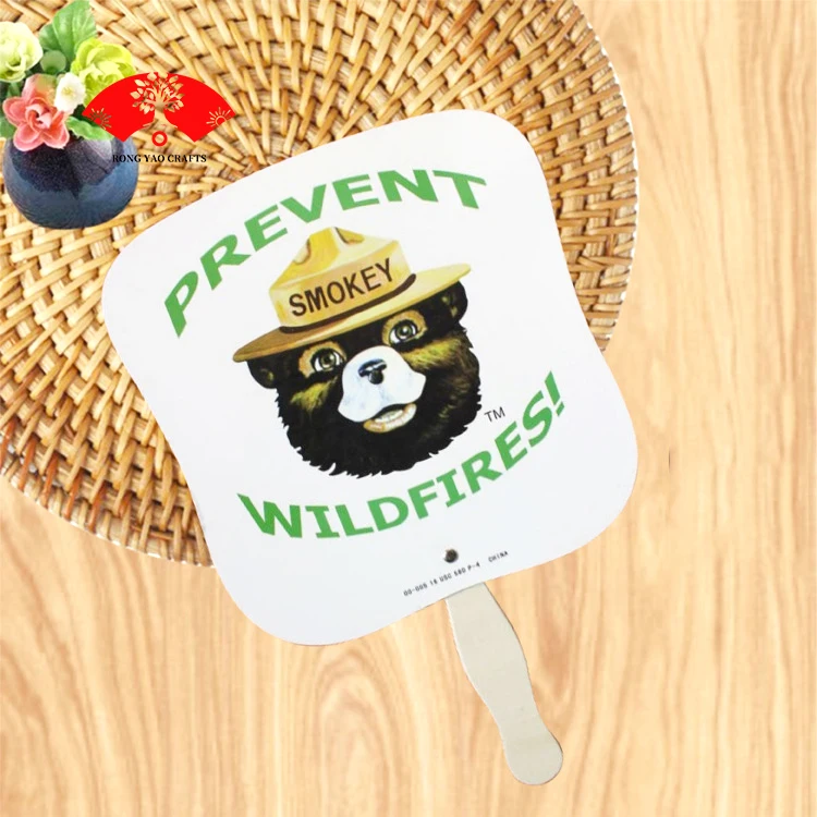 Cheap paper and wood hand fan custom wooden wedding fans for bride guest