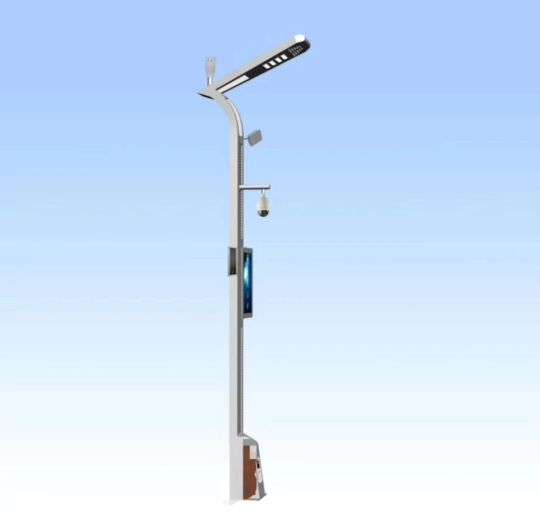 Flyinglighting New Design Smart Pole Outdoor IP65 Waterproof Street Light Pole With Camera CCTV LED Street Light