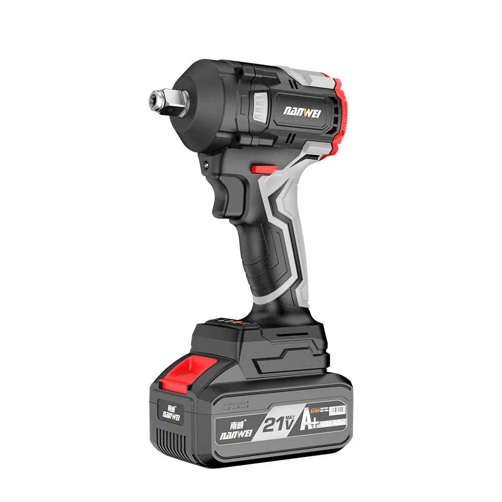 Nanwei 350N Powerful Industrial Lithium Cordless with Battery Impact Wrench Large Torque Lightweight Tool