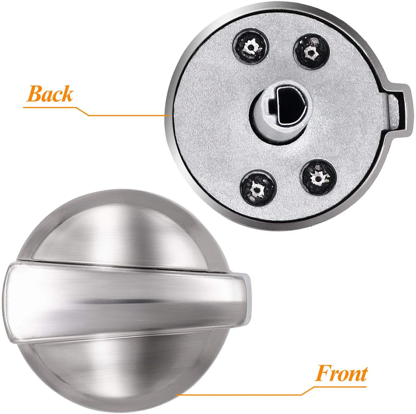 Heavy Duty Burner Knob Exact Replacement Knob Stainless Steel Sliver Oven Knob