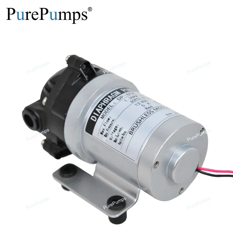 high GPH food grade BLDC motor power 12v no brush operating RO diaphragms membrane booster pump