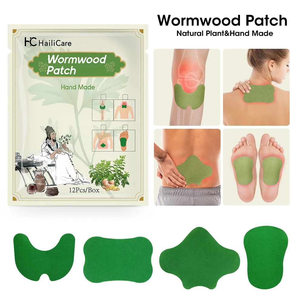 Herbal Wormwood Stickers Detox Foot Body Neck Back Knee Pain Relief Adhesive Patches