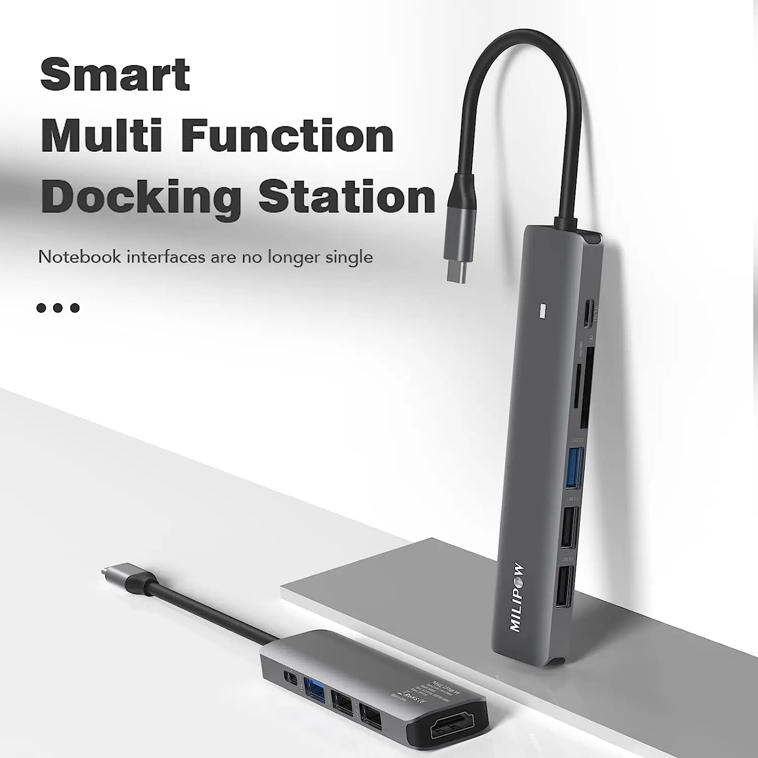 Laptop docking station  7 in 1 dock dual usb hub type c hubs usb type c hub  For Mobile Phone Laptop and  more