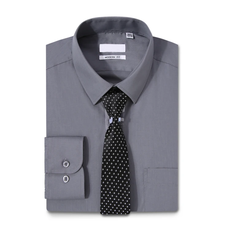 2020 Latest shirt designs for men high quality uniform shirt with tie, white shirt formal, mens dress shirts models