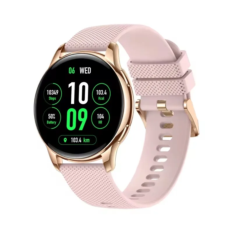 KM10Pro Ladies AMOLED Smart Watch 2024 with BT Calling Function Fashion Design Smartwatch Heart Rate Blood Pressure Monitor