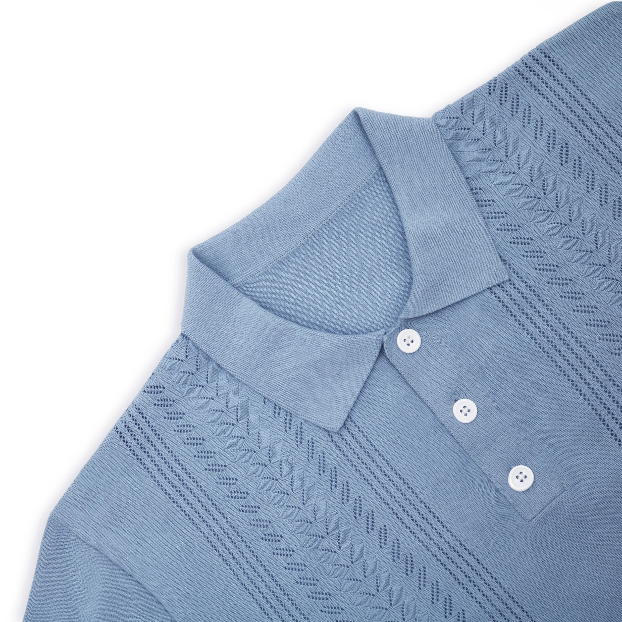 AiNear wholesale custom logo design oem & odm fashion short sleeve polo t shirt blue for men cotton knitted pullover sweater