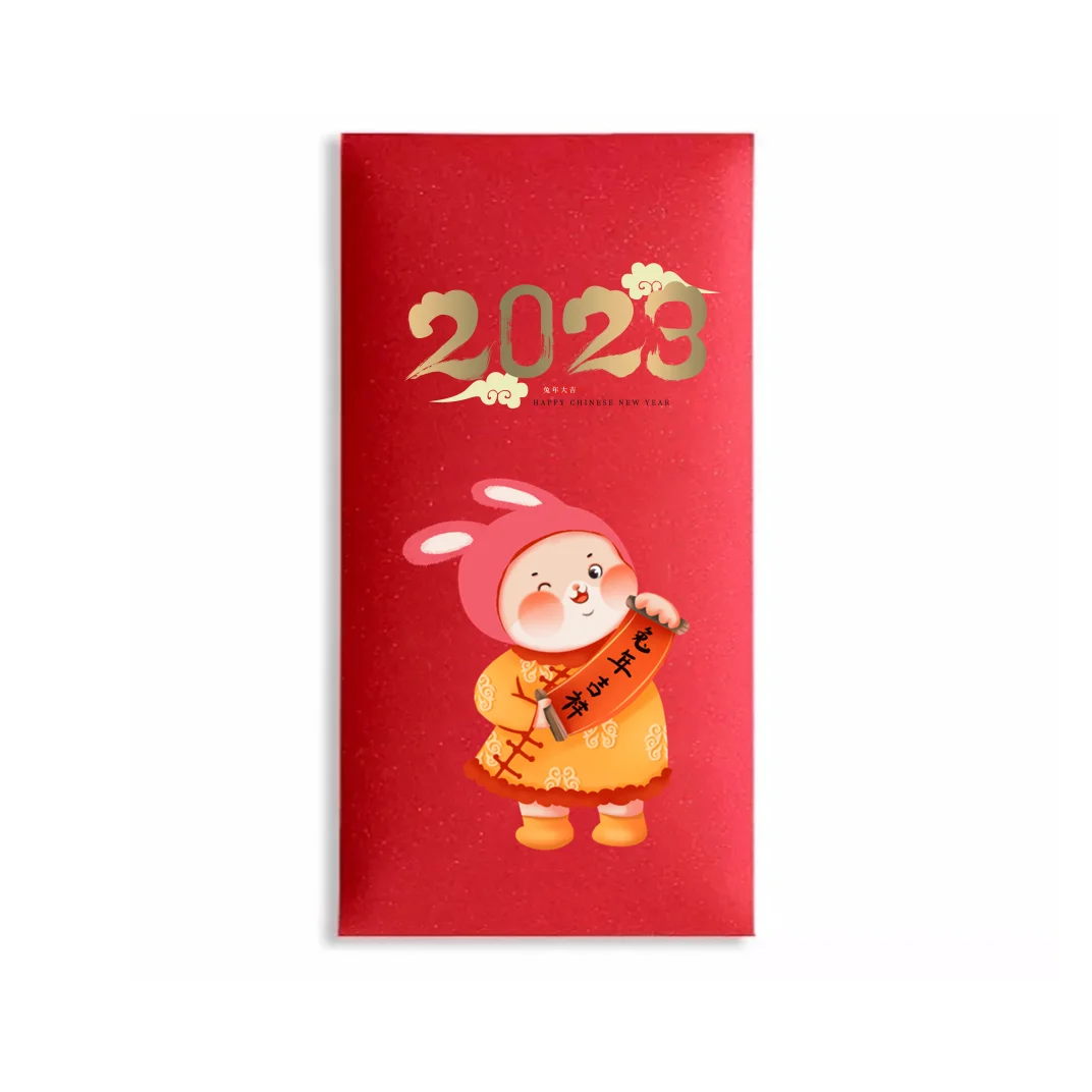 Custom Red Packet Envelope Embossing Lucky Money Envelope For Chinese New Year