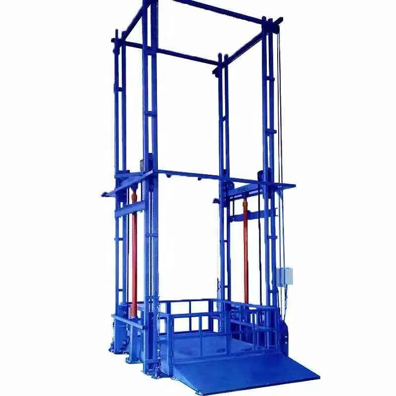 Simple lifting platform, electric small hoist, industrial warehouse, double-track elevator