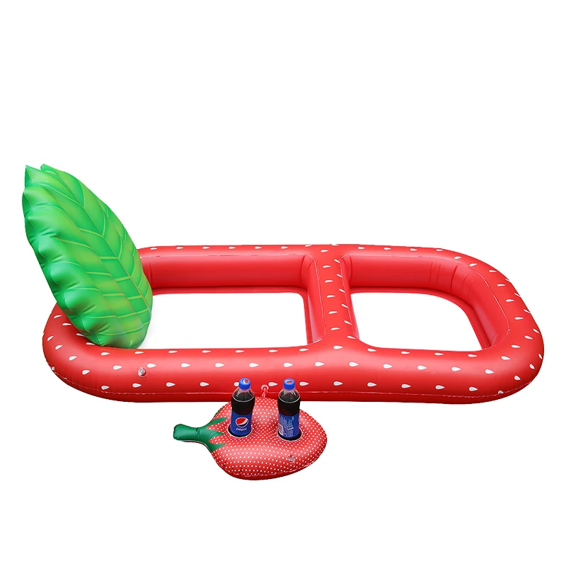 Hot Selling Water Inflatable Back Recliner New Style Inflatable Strawberry Pool Float