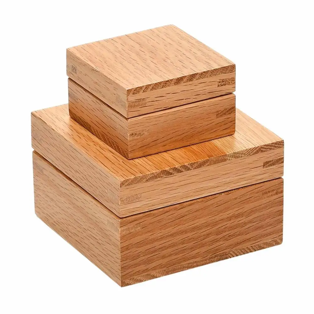 Natural Unfinished Wood Gift Packaging Box With Lid