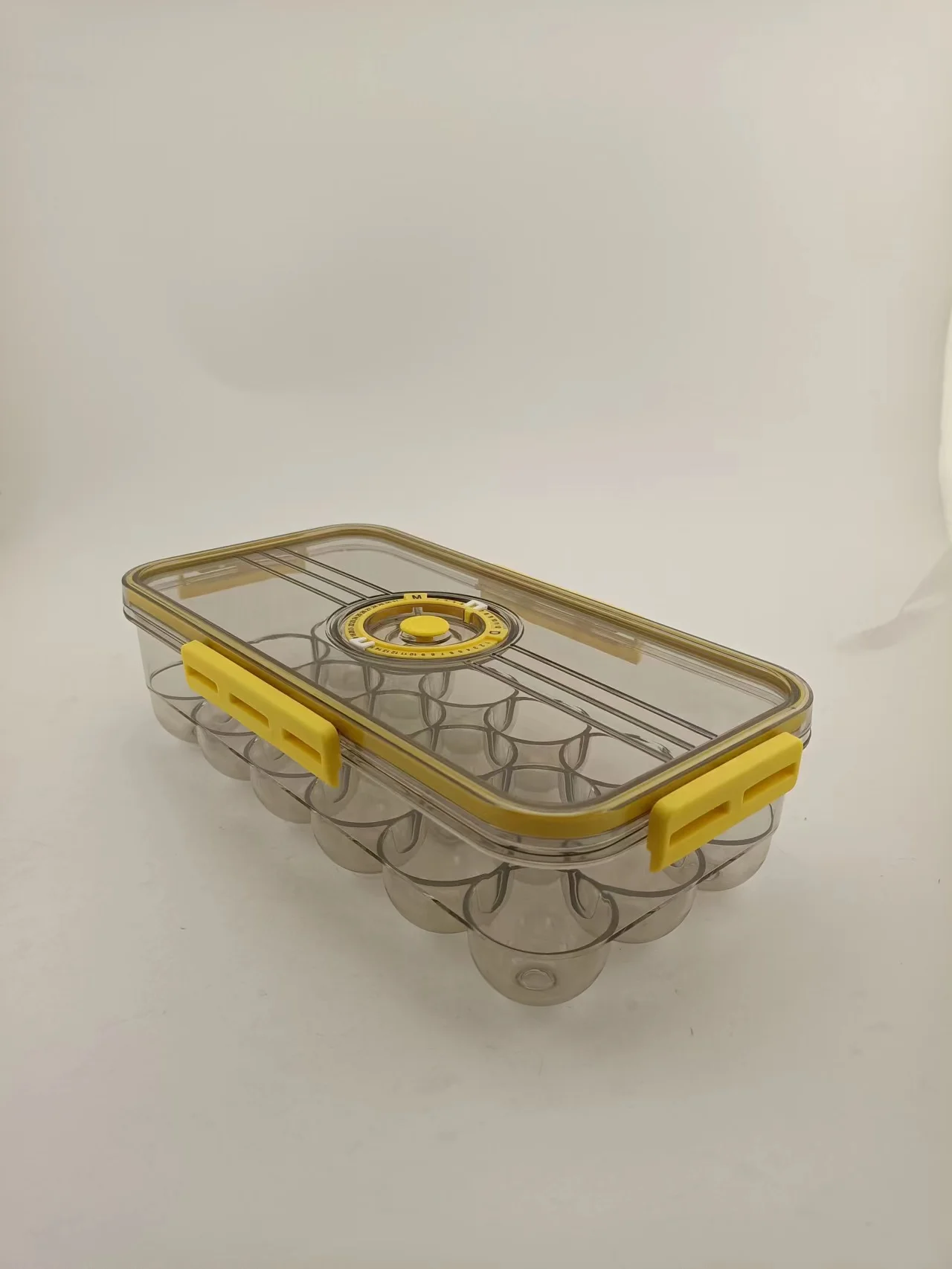 Egg Storage Holder Container For Refrigerator Recordable Time Egg Trays Box Holder 18 Grid Eggs For Kitchen Fridge