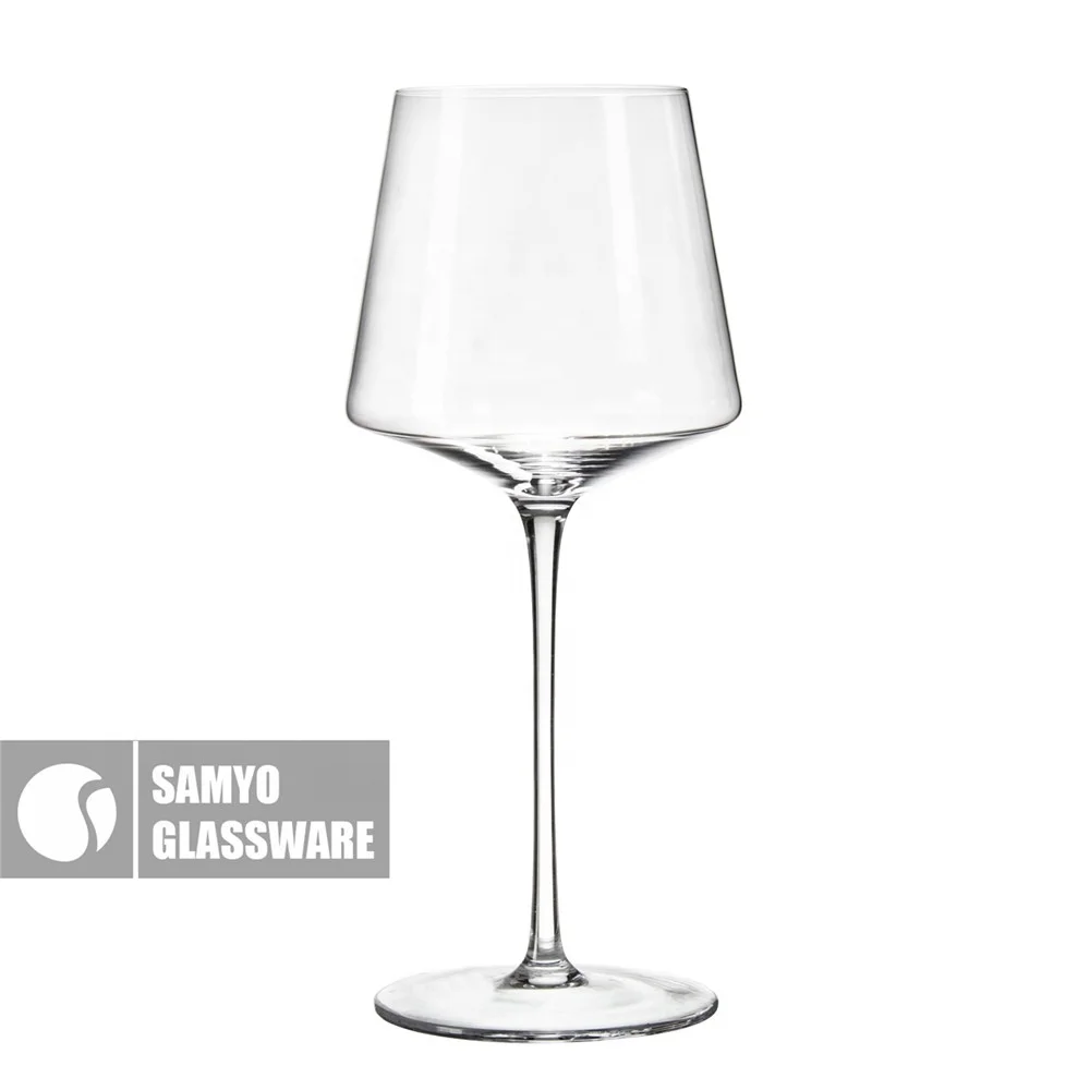 SAMYO China Manufacturer Restaurant Goblet Wine Glass Lead Free Crystal Wine Glass Clear Wine Glassware