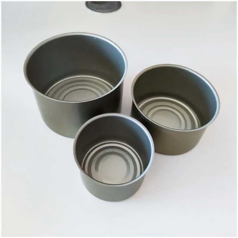 Hot Sale Two Pieces Can Ring Pull Tin Can Empty Tuna Fish 100ml Tin Container Metal Food Plate Hand Seal Tin Box with EOE Lids