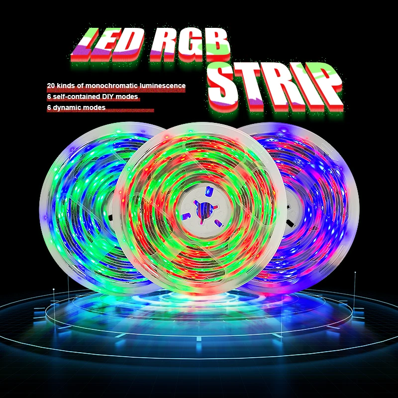 32ft Smart rgb led strip lights bluetooth app and IR 40 key with music sync 2835 rgb