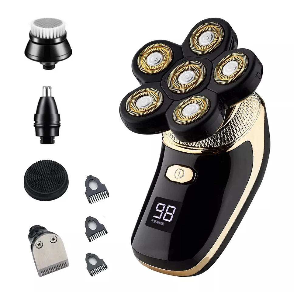 New Razor Rechargeable Electric Shaver 5 In1 Men Bald Hair Razor Multifunctional Electric Shavers
