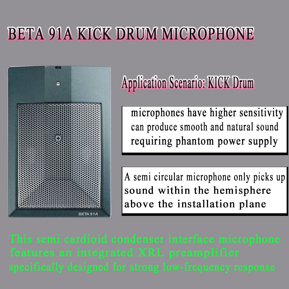 BETA91 KICK Drum Microphone Special Microphone For Performance Kick Drum