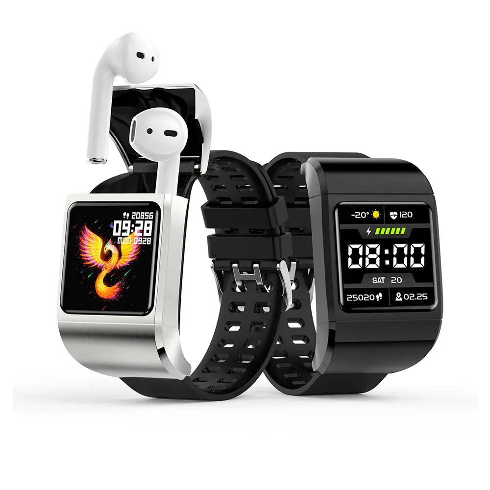CRELANDER G36 Pro Smart Bracelet Waterproof Earphones Headphones 2 in 1 Smart Watch With TWS Earbuds