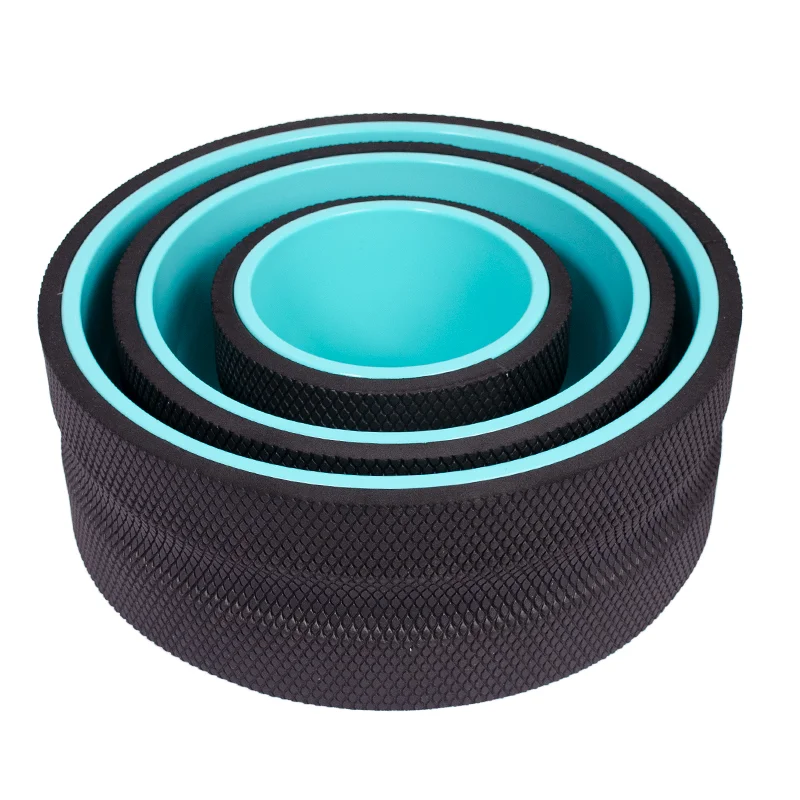 3-Piece Set Yoga Wheel for Back Pain Relief Custom Logo Wheel+Foam Roller Made of EVA TPE ABS Materials