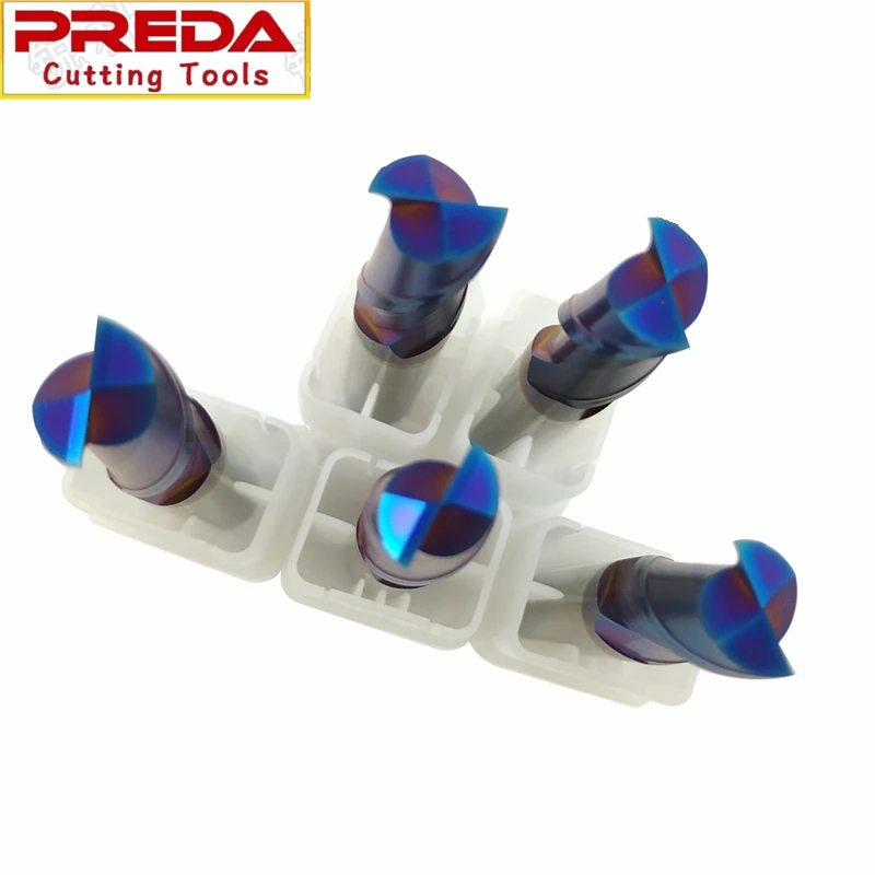 solid carbide 6mm blue nano coated HRC65 2 flutes square end mills