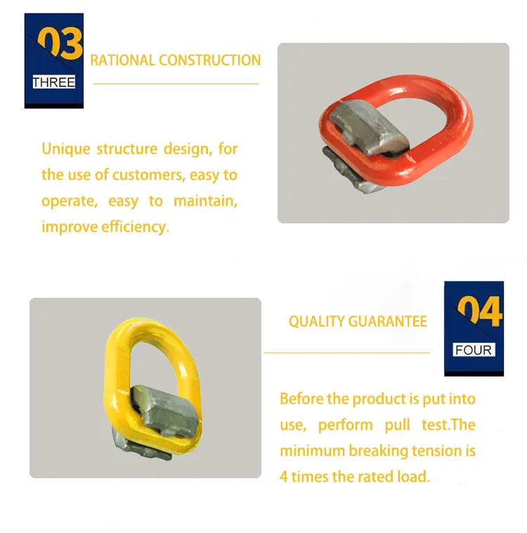 Heavy Duty Forged D Ring With Wrap