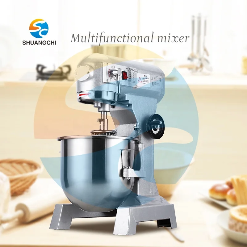 Home Commercial Spiral Planetary Dough Food Mixer 15L Flour Cake Bread Egg Fillings Cream Baking Equipment
