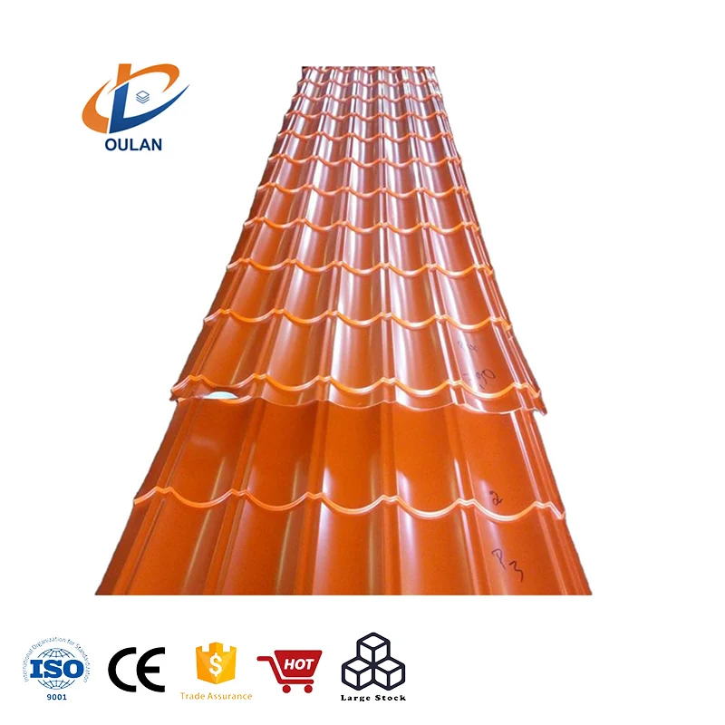 Prepainted 0.47mm Roof Sheet Corrugated Steel Roof Tile steel sheet iron roofing gi corrugated metal Ppgi Construction Steel