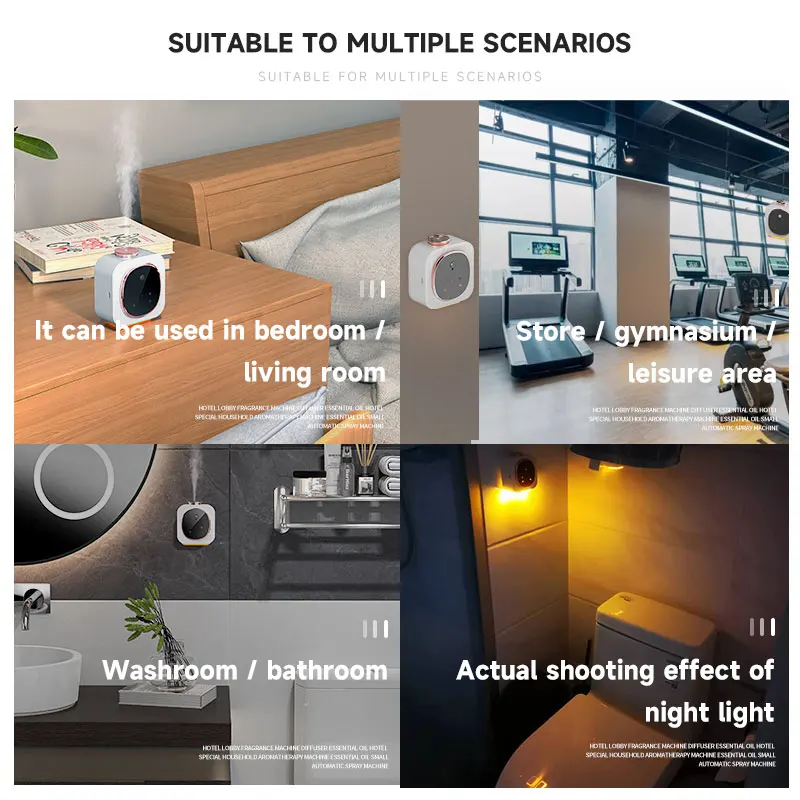 Type-C Usb Smart Human Body Induction Lamp Wireless Led Night Light Rechargeable Battery Powered Waterless Scent Diffuser