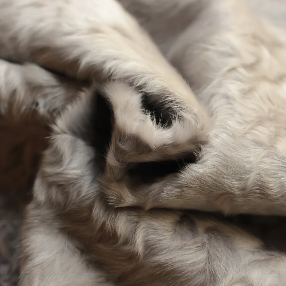 60cm x 120cm Chinese baby lamb skin pelt plate kid karakul xianggao lamb fur blanket flat curly hairs