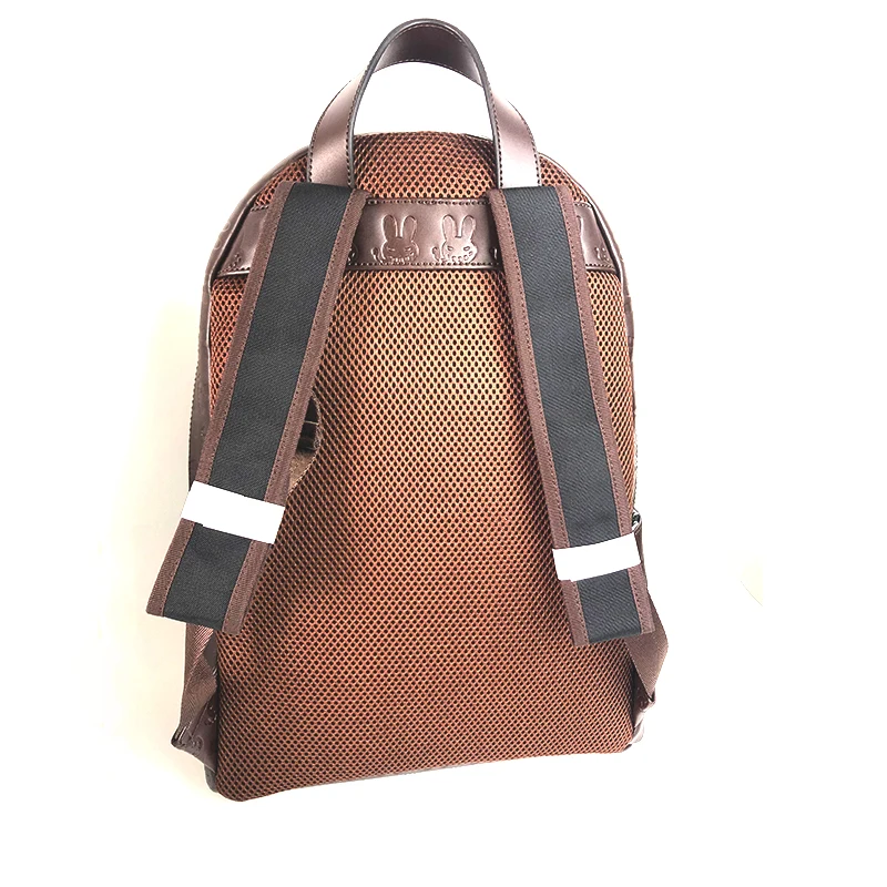 High Quality Fashion Genuine Leather  Backpack Large Capacity Brown Laptop Backpack Custom Made logo Real Leather Backpack