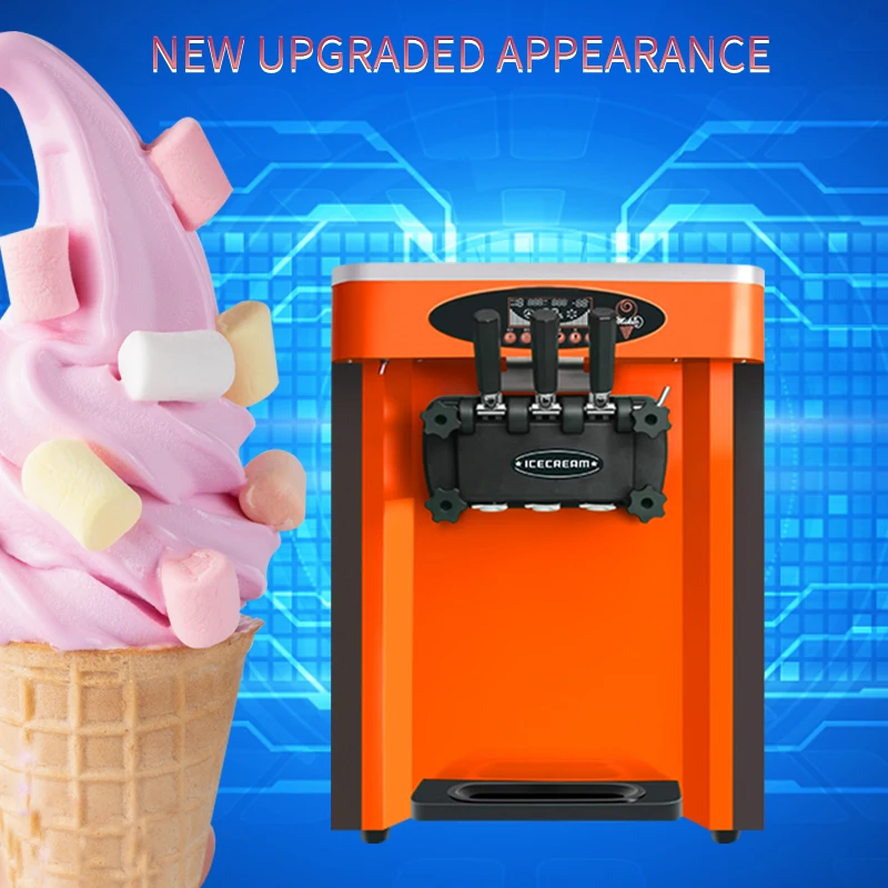 GQ-25CT 3 flavors industrial automatic soft ice cream machine spare parts