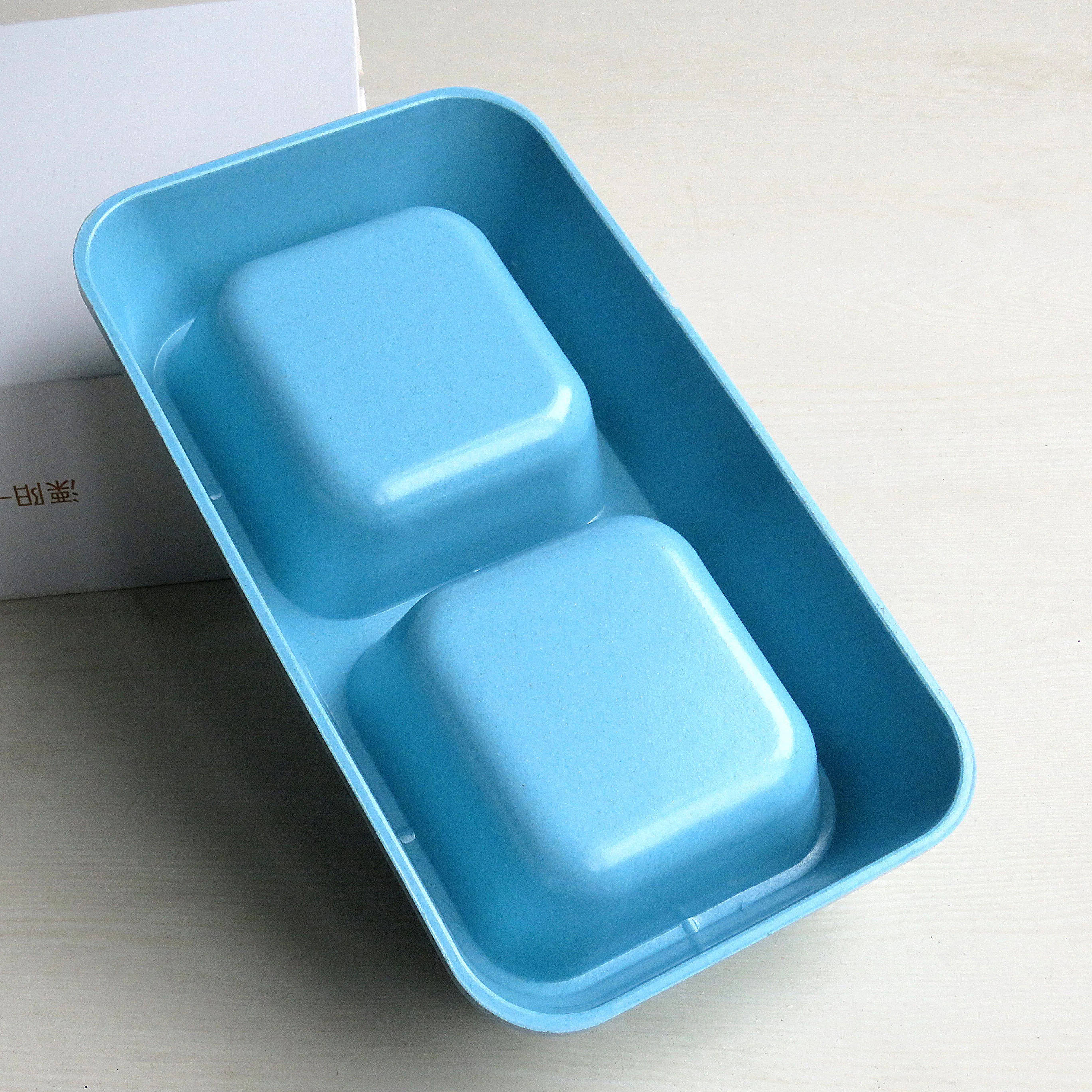 Lovely pet bowl double-layer color biodegradable cat and dog drinking rice basin