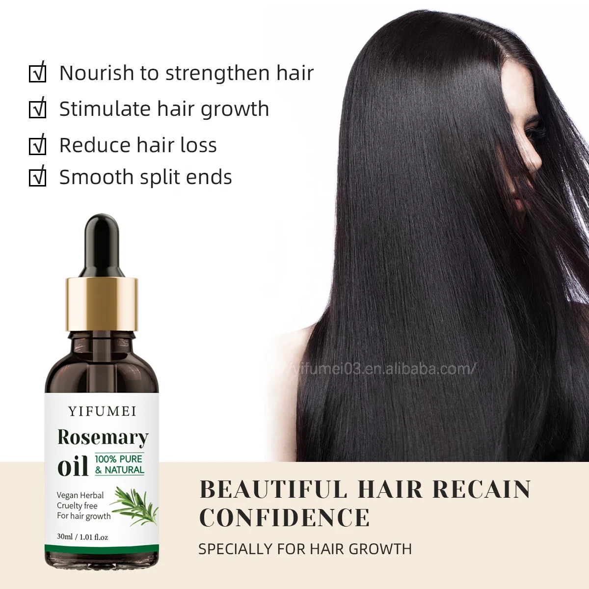 Wholesale Organic Rosemary Anti Hair Loss Fall And Hair Regrowth Growth Treatment Oils